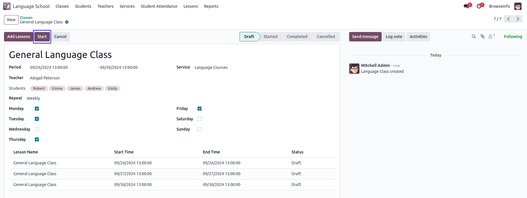 Affordable Language School Management Software BrowseInfo
