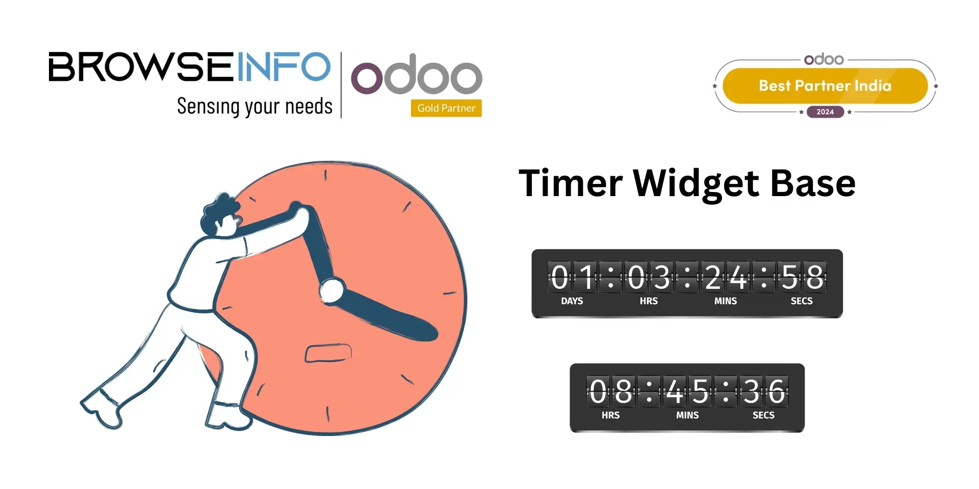 Timer Widget Base Odoo | Task Time Tracking Module Base | Browseinfo