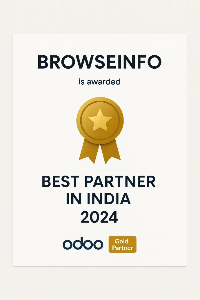 BrowseInfo awarded as Odoo Gold Partner Best Partner in India 2024